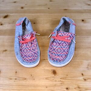 Hey Dude Wendy Playa Fiesta Rojo Blue Shoes Women's Size 7 Casual‎ Sneakers